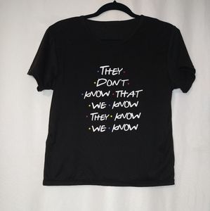 Friends merchandise. Black t-shirt